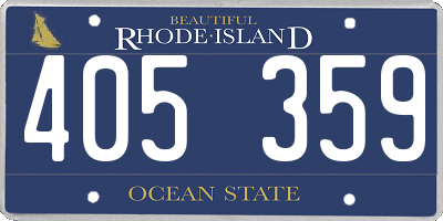 RI license plate 405359