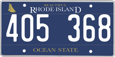 RI license plate 405368