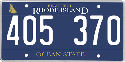 RI license plate 405370