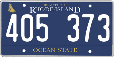 RI license plate 405373