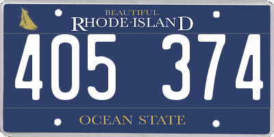RI license plate 405374
