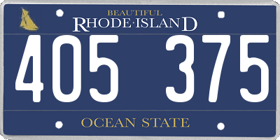 RI license plate 405375