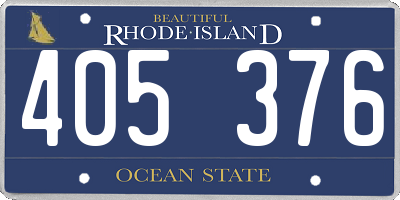 RI license plate 405376