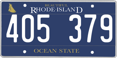 RI license plate 405379