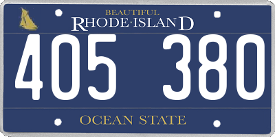 RI license plate 405380