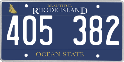 RI license plate 405382