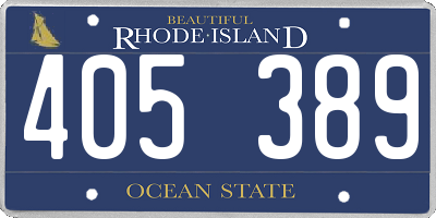 RI license plate 405389