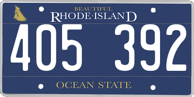 RI license plate 405392