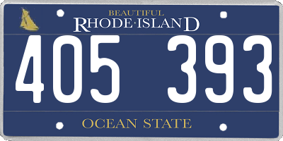 RI license plate 405393