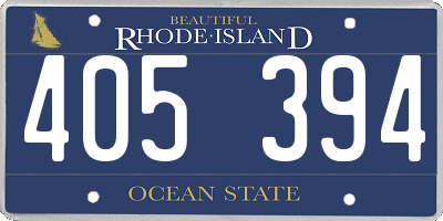 RI license plate 405394