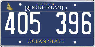 RI license plate 405396
