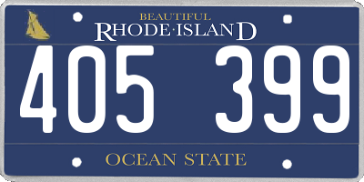 RI license plate 405399