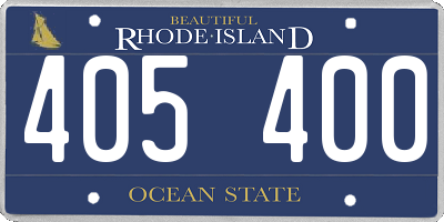 RI license plate 405400