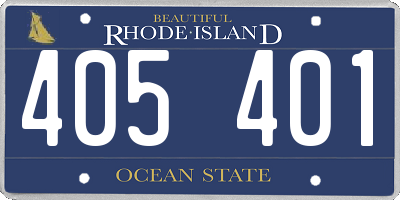 RI license plate 405401