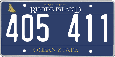 RI license plate 405411