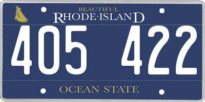 RI license plate 405422