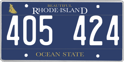 RI license plate 405424