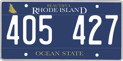 RI license plate 405427