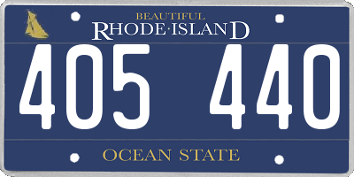 RI license plate 405440