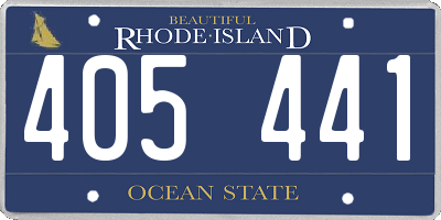 RI license plate 405441