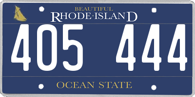 RI license plate 405444