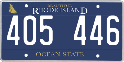 RI license plate 405446