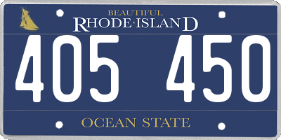 RI license plate 405450