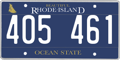 RI license plate 405461