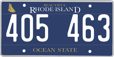RI license plate 405463