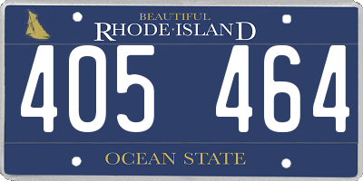 RI license plate 405464