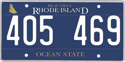 RI license plate 405469