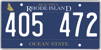 RI license plate 405472