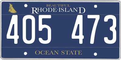 RI license plate 405473