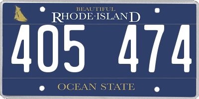 RI license plate 405474