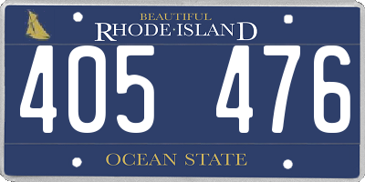 RI license plate 405476