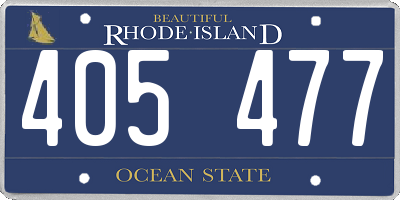 RI license plate 405477