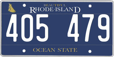 RI license plate 405479