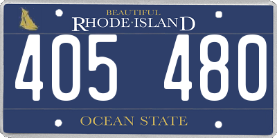 RI license plate 405480