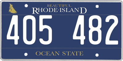 RI license plate 405482