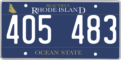 RI license plate 405483