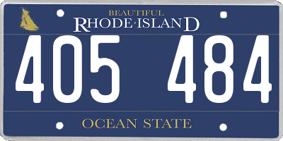 RI license plate 405484
