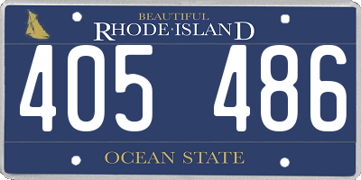 RI license plate 405486