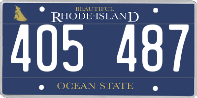 RI license plate 405487