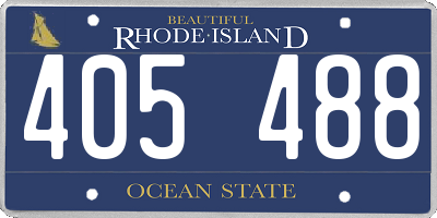 RI license plate 405488