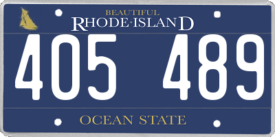 RI license plate 405489