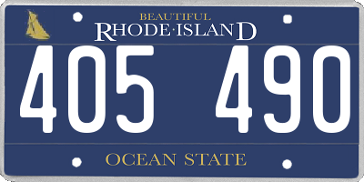 RI license plate 405490