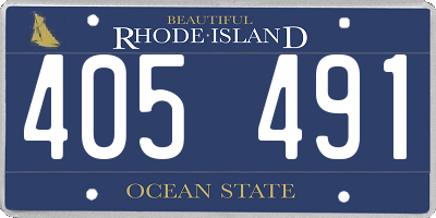 RI license plate 405491