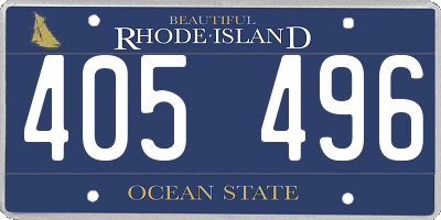 RI license plate 405496