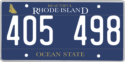 RI license plate 405498