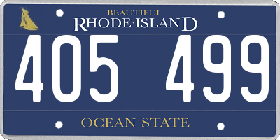 RI license plate 405499